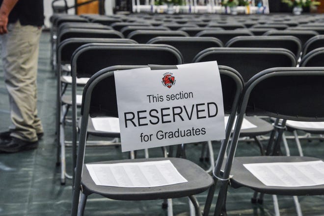 The 60th Commencement Exercise of the Champlain Valley Union High School on Friday, June 14, 2024, at UVM's Patrick Gym in Burlington.