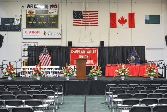 The 60th Commencement Exercise of the Champlain Valley Union High School on Friday, June 14, 2024, at UVM's Patrick Gym in Burlington.