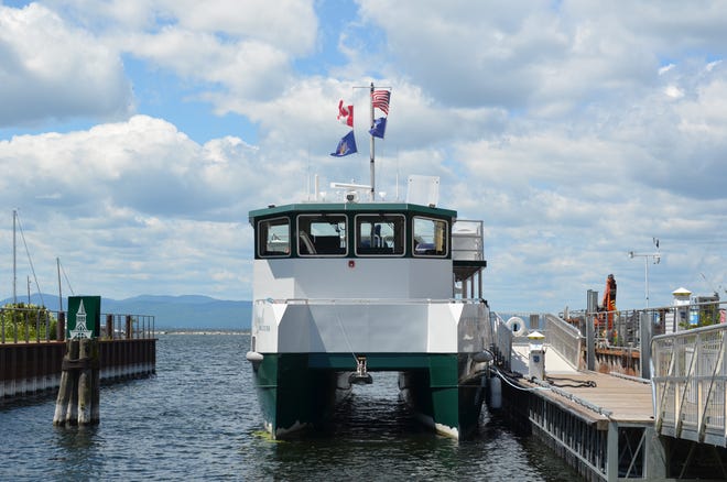 The research and teaching vessel Marcelle Melosira sits at its dock near the Rubenstein Ecosystem Science Center, July 18, 2024. The one-of-a-kind craft is a hybrid, being able to run on electric power for three hours at a time.